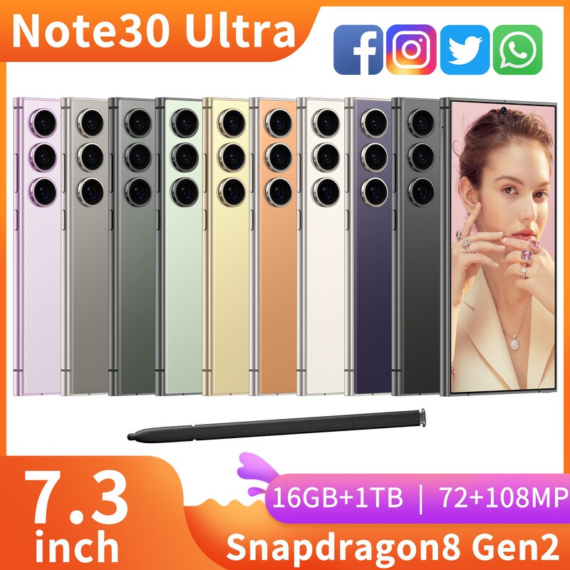 Note30 Cross-Border Spot Delivery 7.3inch Hd Android Smartphone Dual Sim True 4g Global Connectivity Low Price Note30 Cross-Border Spot Delivery 7.3inch Hd Android Smartphone Dual Sim True 4g Global Connectivity Low Price