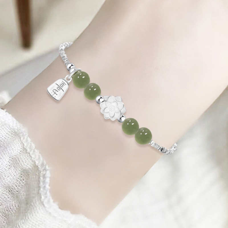 Good Luck Love Silver Bracelet Light Luxury Niche Exquisite Girlfriend Valentine's Day Birthday Gift Giving Elegant Advanced Niche Design