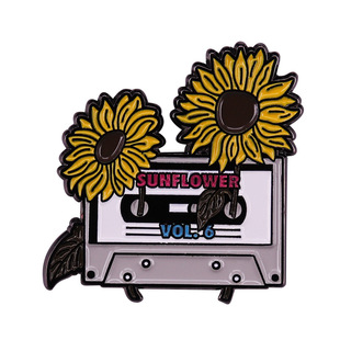 Sunflower Vol. 6 vintage tape brooch beautiful Sunflower badge Harry Stiles accessories
