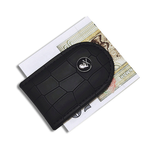 Piramalo  Korean version crocodile pattern mini coin clip magnetic bill clip golf wallet