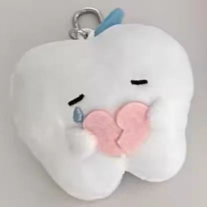 Muñeca de alto valor de ángel diente muñeca corazón roto dientes peludos colgante pareja muñeca regalo llavero