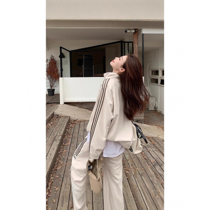 运动套装女春秋学生韩版宽松显瘦时尚网红卫衣休闲两件套跑步服潮|undefined