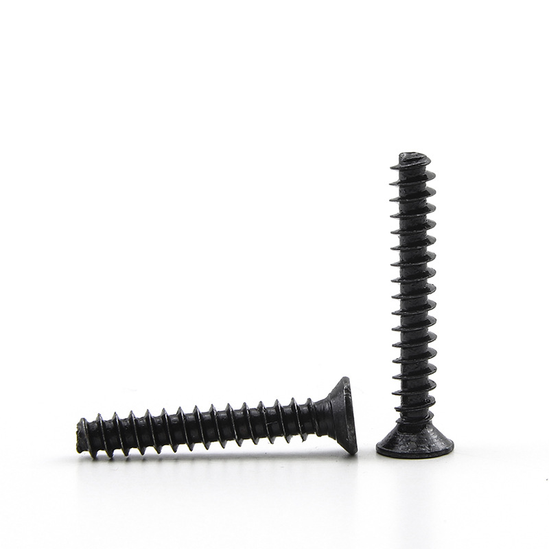 KB 나사 검정색 접시 머리 플랫 테일 셀프 태핑 나사 플랫 헤드 섀시 냉각 팬 나사 M2 |
