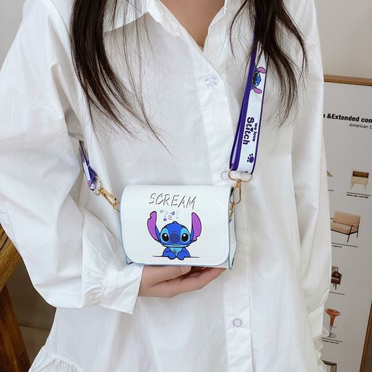 2025 Spring Cartoon Small Bag Stitch Pattern Coin Purse Boys and Girls Toddler Shoulder Bag Versatile Storage Bag
