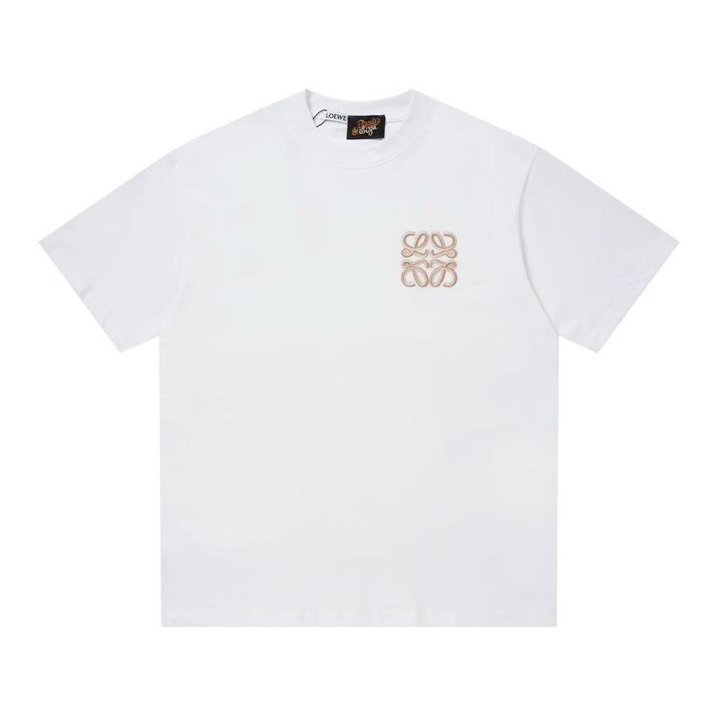 High-End Loewe T-Shirt, Short-Sleeve, Pure Cotton, High-Weight Double Yarn, Loose Fit, Crew Neck Top, Unisex High-End Loewe T-Shirt, Short-Sleeve, Pure Cotton, High-Weight Double Yarn, Loose Fit, Crew Neck Top, Unisex