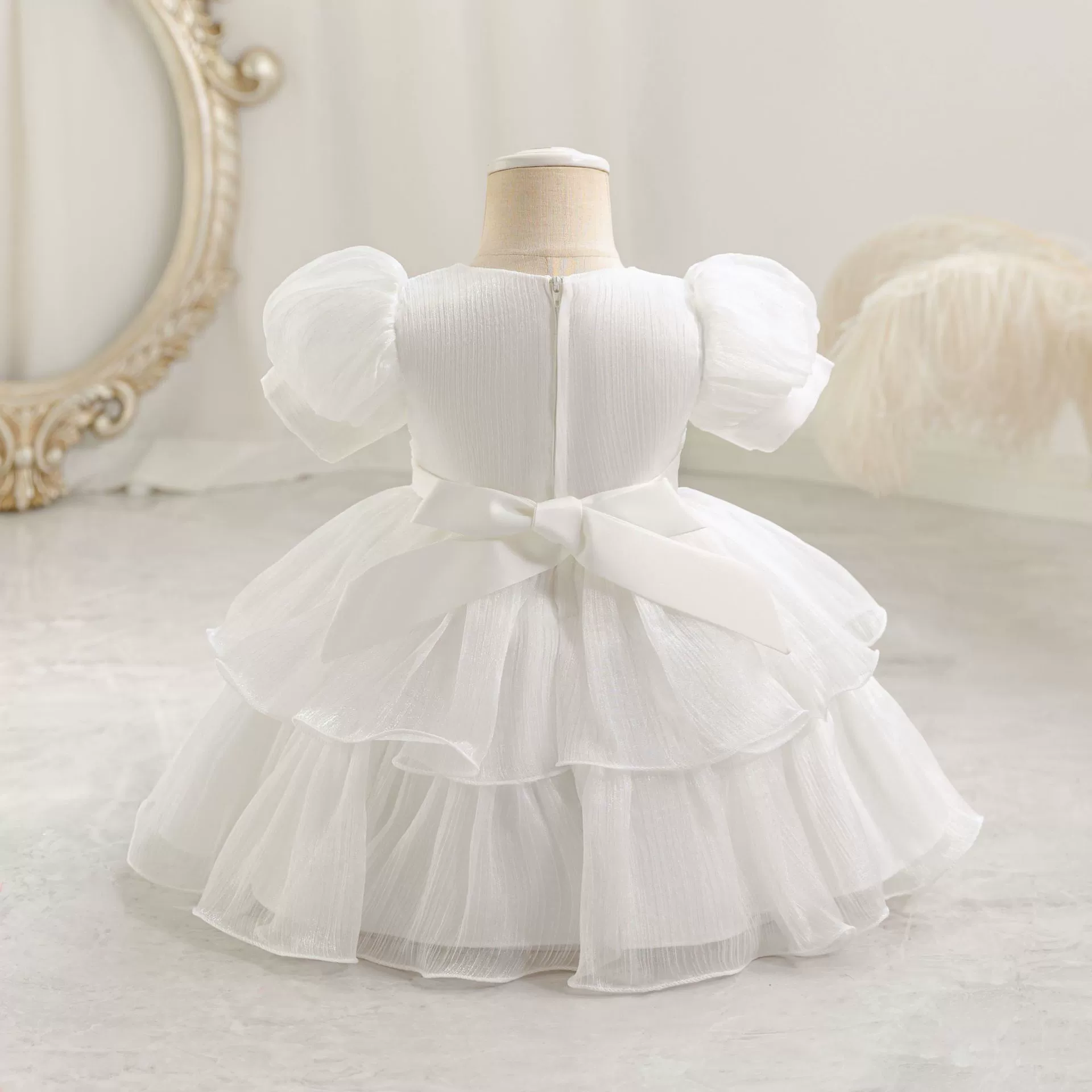 Children's white wedding dress girl's for princess, (Physicals), wholesale, autumn