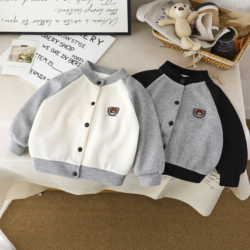 Children's Knitted Cardigan Autumn New Style Baby Long-Sleeve Jacket 2025 Boys Versatile Round-Neck Outerwear Children's Clothing Wholesale