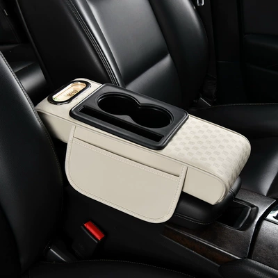 Armrest box Box Protective Pad Tissue Box - three-dimensional-embossed-trumpet-ivory-white