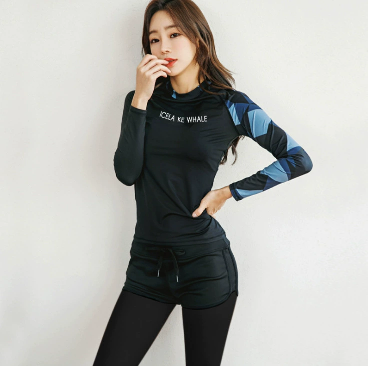 Split long-sleeve for beloved, trousers, swimwear, quick dry set, sun protection