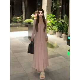 【两件套】蝴蝶结飘带连衣裙女春季穿搭巨好看修身显瘦图片色其他