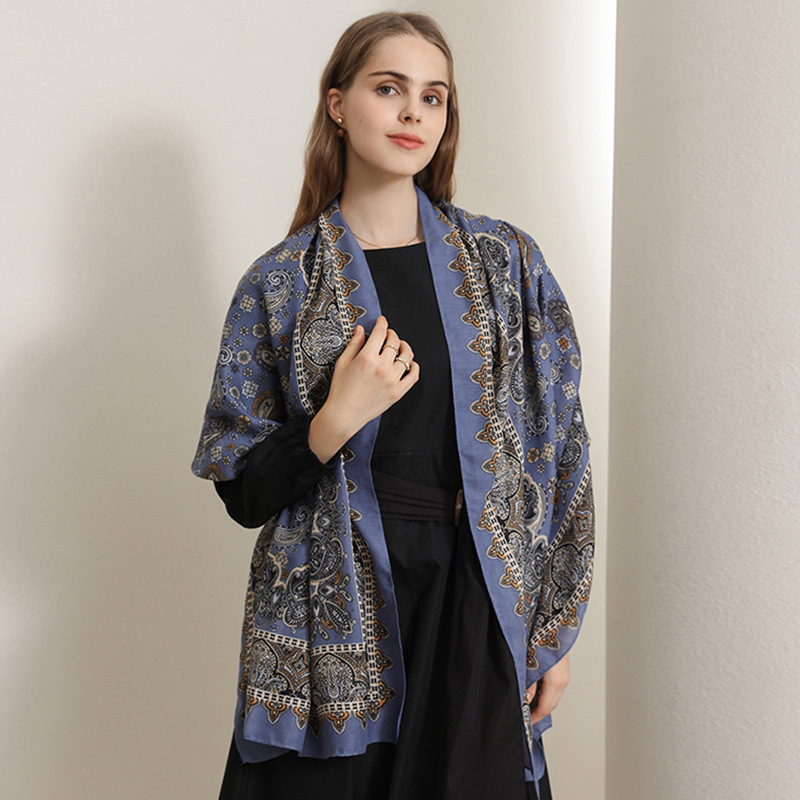 Vintage algodón y lino bufandas elegantes regalos sorpresa del día de la madre mujeres estilo de diseño personalidad de moda