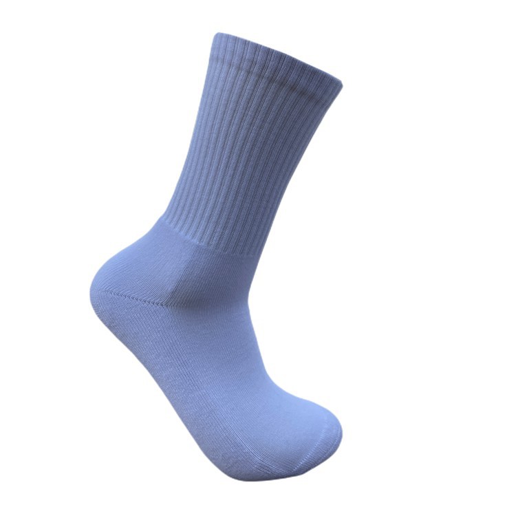 2025e 2025e Solid Color Thickened Towel Bottom Men's Mid-Calf Street Hip-Hop Skateboard Sports Basketball Cotton Socks_voghion.com