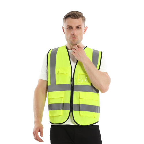 Breathable mesh reflective vest for traffic command, construction, sanitation, and delivery driver jackets, wholesale manufacturer