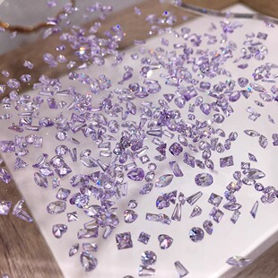 Mini Ice Crystal Purple Zircon Nail Art Drill Net Red Flash 5A Mini Blue Lavender Purple Flat Shaped Drill