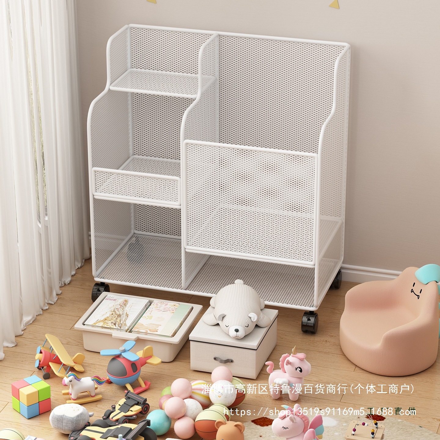 Baby toy storage cabinet, snack organizer, DIY storage rack, desktop storage cabinet for the bedroom, and movable storage box