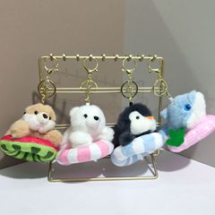 网红海洋动物小企鹅挂件可爱海豚毛绒玩具公仔包包挂饰钥匙扣玩偶
