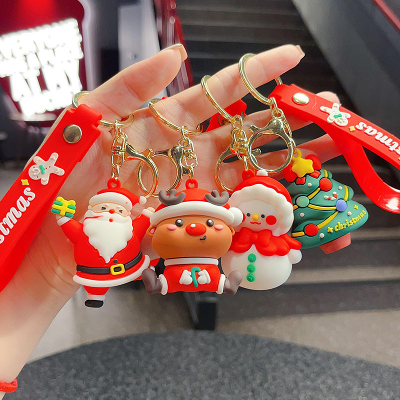 古典的なサンタクロースのキーホルダークロスボーダーストラップバッグアクセサリー自動車チェーン小商品カップル小プレゼント卸売り|undefined
