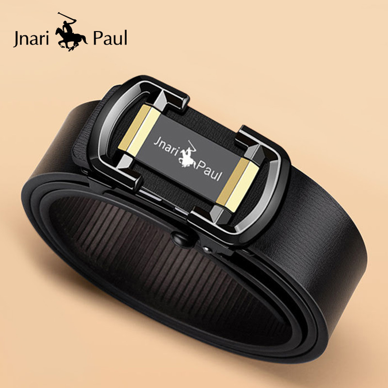 Paul Belt hombres Nueva hebilla automática sin dientes cinturón de cuero joven y de mediana edad cinturón de negocios al por mayor entrega de una sola pieza