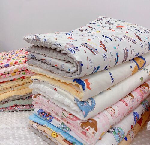 Winter and Spring Baby Thick Bead Blanket Children's Fleece Cover Breathable Cotton Cartoon Pack Newborn Milk Wool Quilt