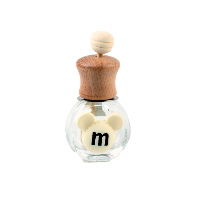 Fragancia de coche, perfume, botella vacía, botella volátil, aire acondicionado, decoración de salida de aire, decoración de fragancia de coche de dibujos animados lindo