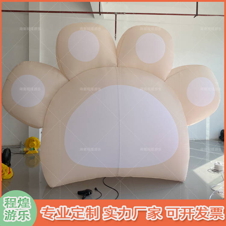 充气卡通宠物猫咪猫爪动物狗狗主题集市爪子市集气模户外宣传美陈