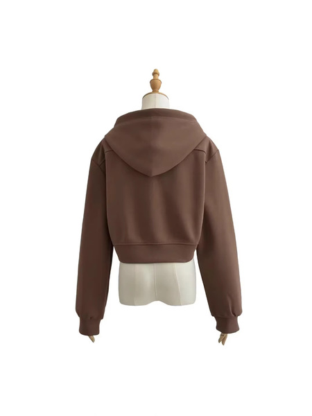 Spring truffle design jacket with zipper