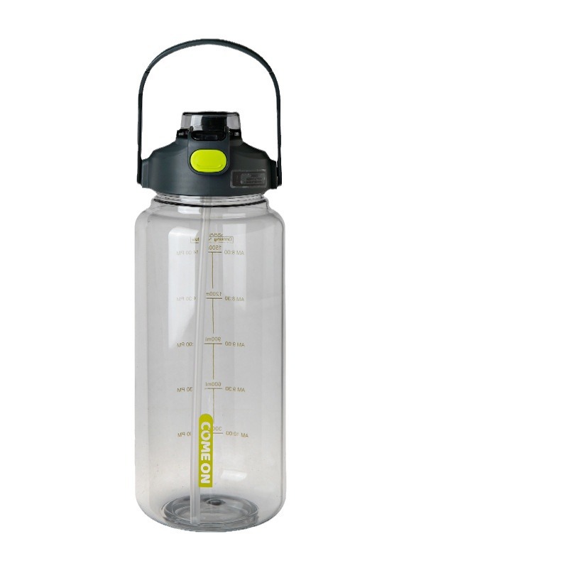 Mingtong 2387 taza de plástico de gran capacidad 2000ml correa elegante taza de plástico portátil coreana Internet Celebrity Plastic Cup