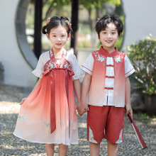 六一表演服男女童夏季汉服中国风演出服女孩超仙班服儿童复古唐装