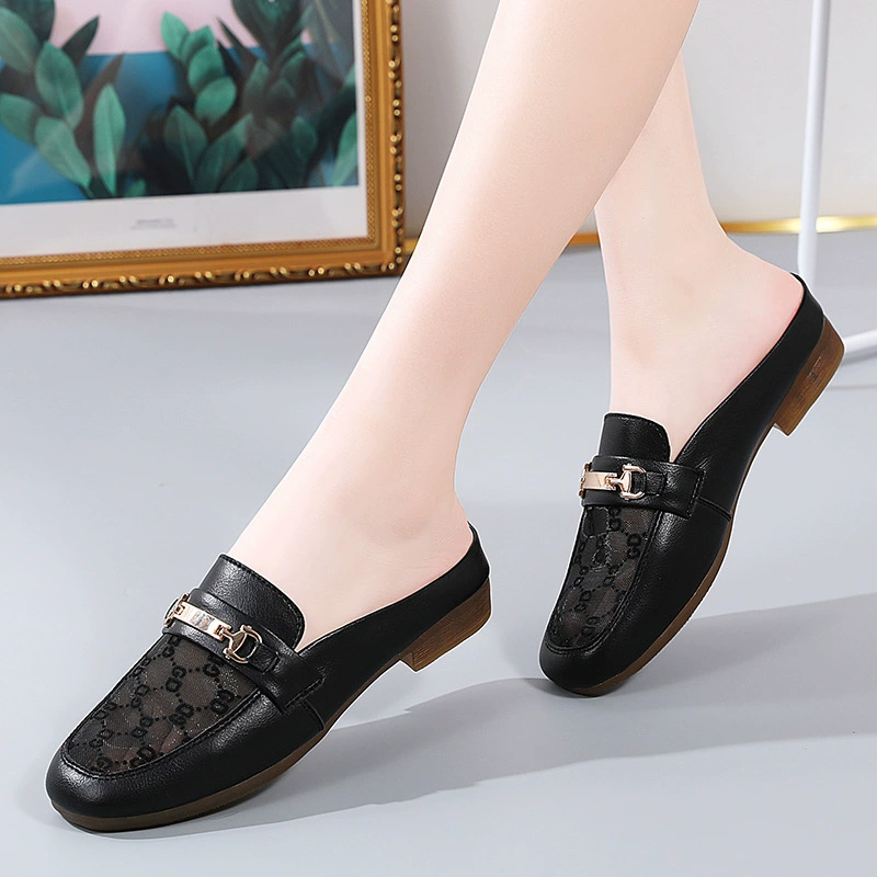 Летняя модная обувь — loafers с эффектом интернет-знаменитости, коллекция 2021 года, белый/черный/бежевый, плюс размер 35-41