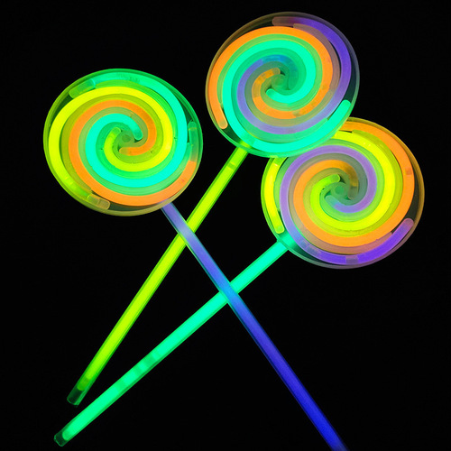 Fluorescent lollipop spinning pinwheel luminous children's toys glow stick festive supplies to cheer up party luminous props