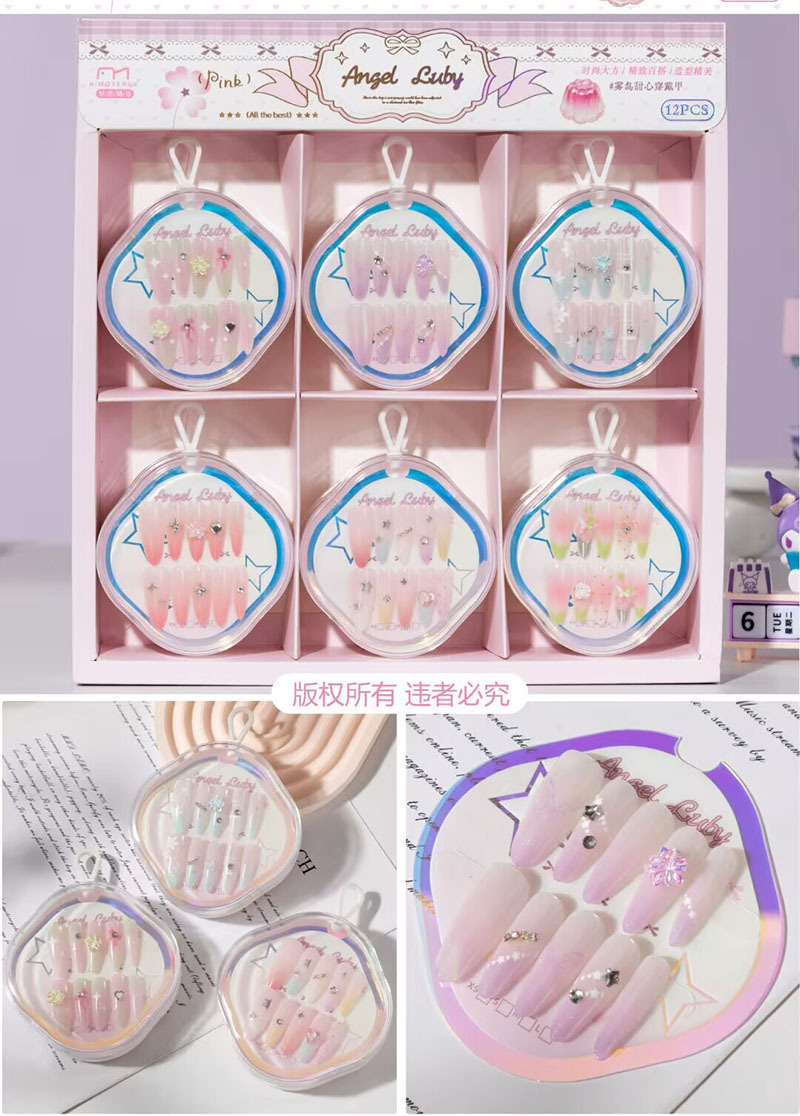 Estampado de ojos de gato con armadura, pegatinas de uñas con gelatina, dibujos animados de estudiantes lindos, desmontables, ponis con armadura image 101