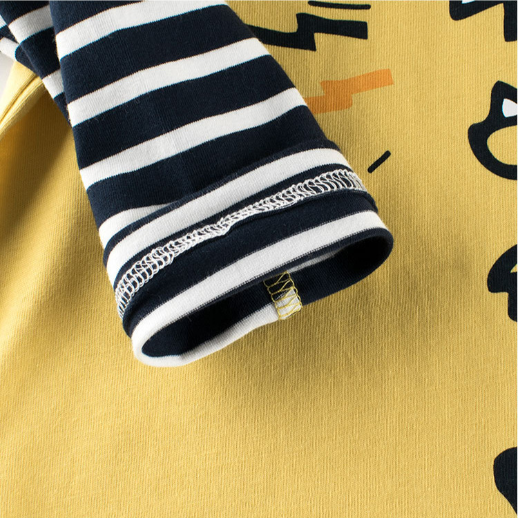 27 niños ropa infantil transfronteriza otoño nuevo 2023 camiseta de manga larga para niños entrega de una sola pieza de dinosaurio falso de dos piezas para hombres