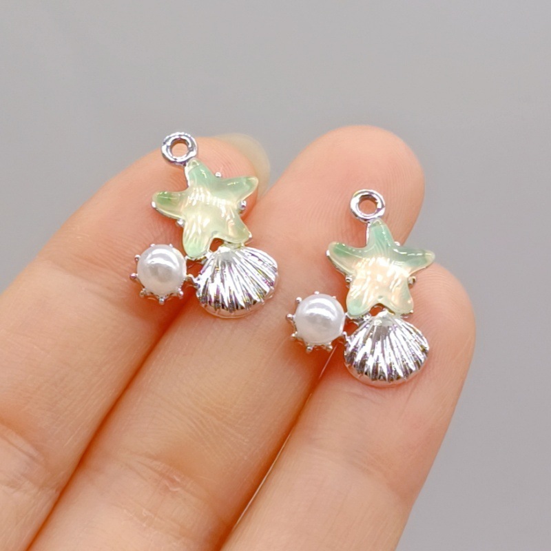 10 ピース/パック合金ペンダント海洋要素 DIY ジュエリーアクセサリー女性の日本と韓国のジュエリーアクセサリーホット販売|undefined