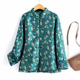 新中式复古立领水衣源提花洋气09羽绒服外套女款26小短款图片色