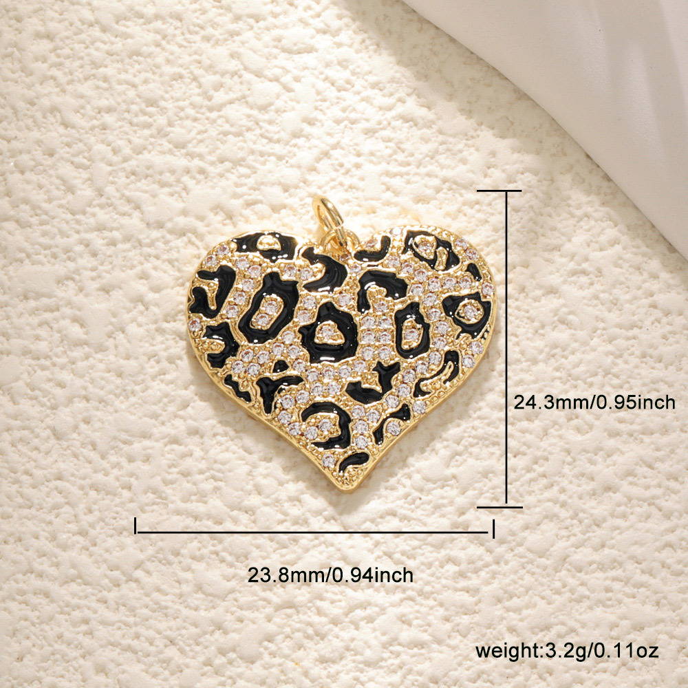 2g Weight Pendant Jewelry Making Type 23.8*24.3mm Jewelry Making Size Zircon Inlay Material DIY Jewelry Accessories Classification 1 Piece Quantity Copper Material Heart Shape Pattern Enamel, Inlay Design IG Style Style 1 Piece 23.8*24.3mm Copper Zircon Heart Shape Pendant 2