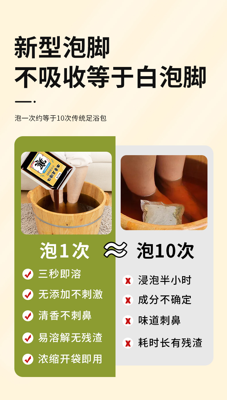 Herbal Foot Soak Liquid Mugwort Yao Bath Concentrate Postpartum Foot Bath 400ml in use