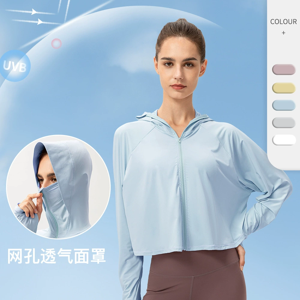 Женская Солнцезащитная одежда Ice Silk крутой Спорт на открытом воздухе с длинным рукавом с защитой от ультрафиолета UPF50 + Солнцезащитная одежда для верховой езды 22618