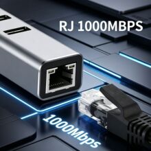 Typec�DRJ45ǧ�׾W�ڼ�����USB3.0����HUB�ĺ�һ�Uչ�]ǧ�׾W��