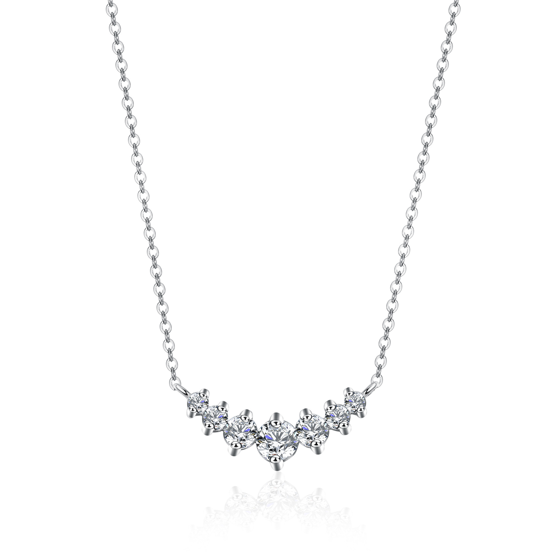 S925 серебро 925 пробы подвески МООНАН ожерелье камень женские модели V-образная форма ожерелье висит падать ключицы цепи Крест -Борандер внешняя торговля