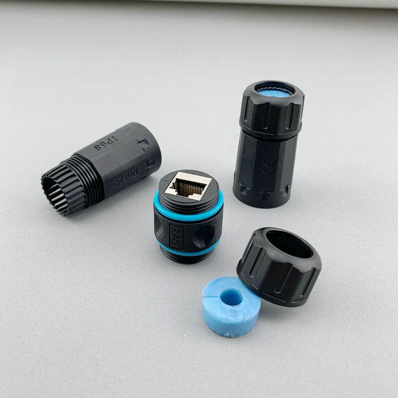 Rj45 Waterproof Connector Industrial Outdoor Network Docking Cable Network Extension Adapter Straight-Through Connector M23 Ip68 Rj45 Waterproof Connector Industrial Outdoor Network Docking Cable Network Extension Adapter Straight-Through Connector M23 Ip68