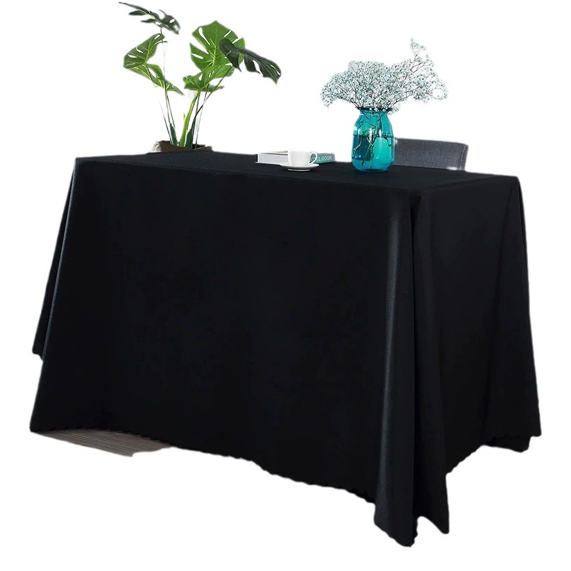 Трансграничная конференция Черная скатерть на заказ сплошной цвет лотка водонепроницаемый отель выставка рекламная скатерть стенд ткани оптовая продажа
