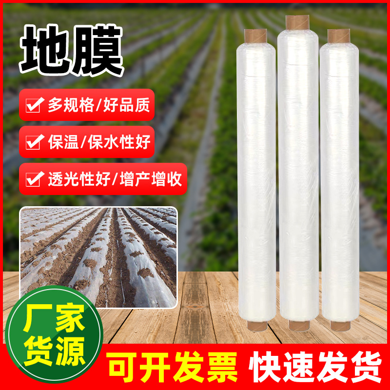 农用白色打孔地膜果园蔬菜抑草保温保湿塑料薄膜农用白色地膜批发