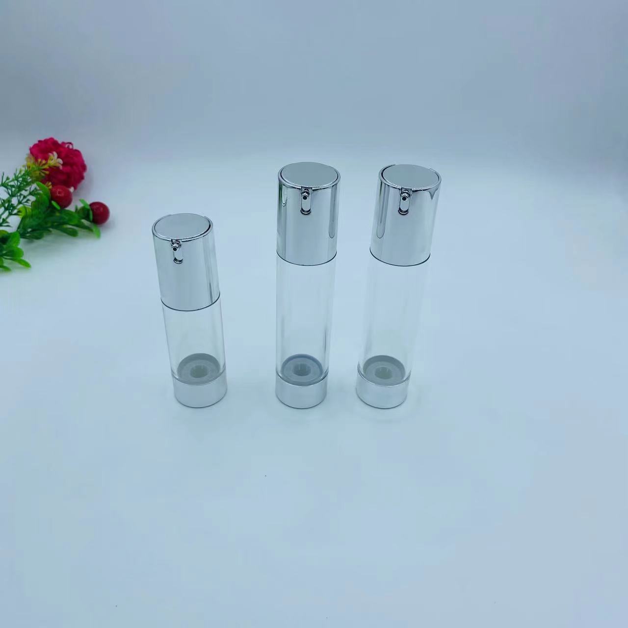 透明ABS按压分装真空瓶30ml 50ml塑料喷雾瓶化妆品分装瓶空瓶包材