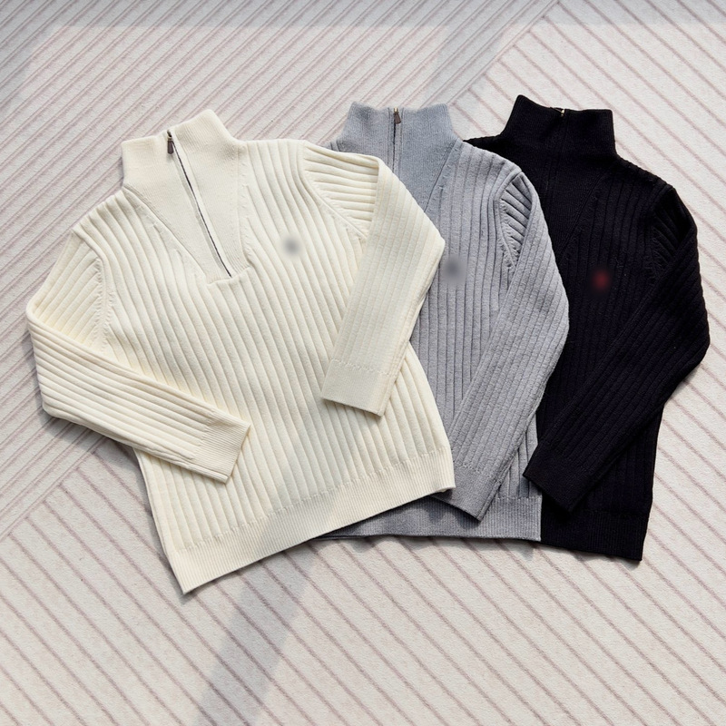 Cross-border supply RL Ralph Lauren classic pony embroidery solid color ribbed knit half-zip pullover sweater unisex Cross-border supply RL Ralph Lauren classic pony embroidery solid color ribbed knit half-zip pullover sweater unisex