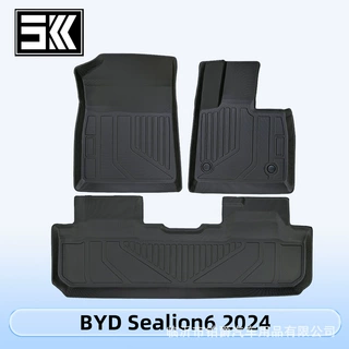 适用于BYD Sealion6 2024 右舵3D全天候材质TPE脚垫后备箱垫地垫
