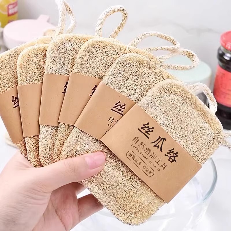 Luffa Wipe Brush Pot Brush Bowl Household Kitchen Housework Cleaning Sepsid Natural Luffa Pulp Wash Pot Brush Wipe Rag