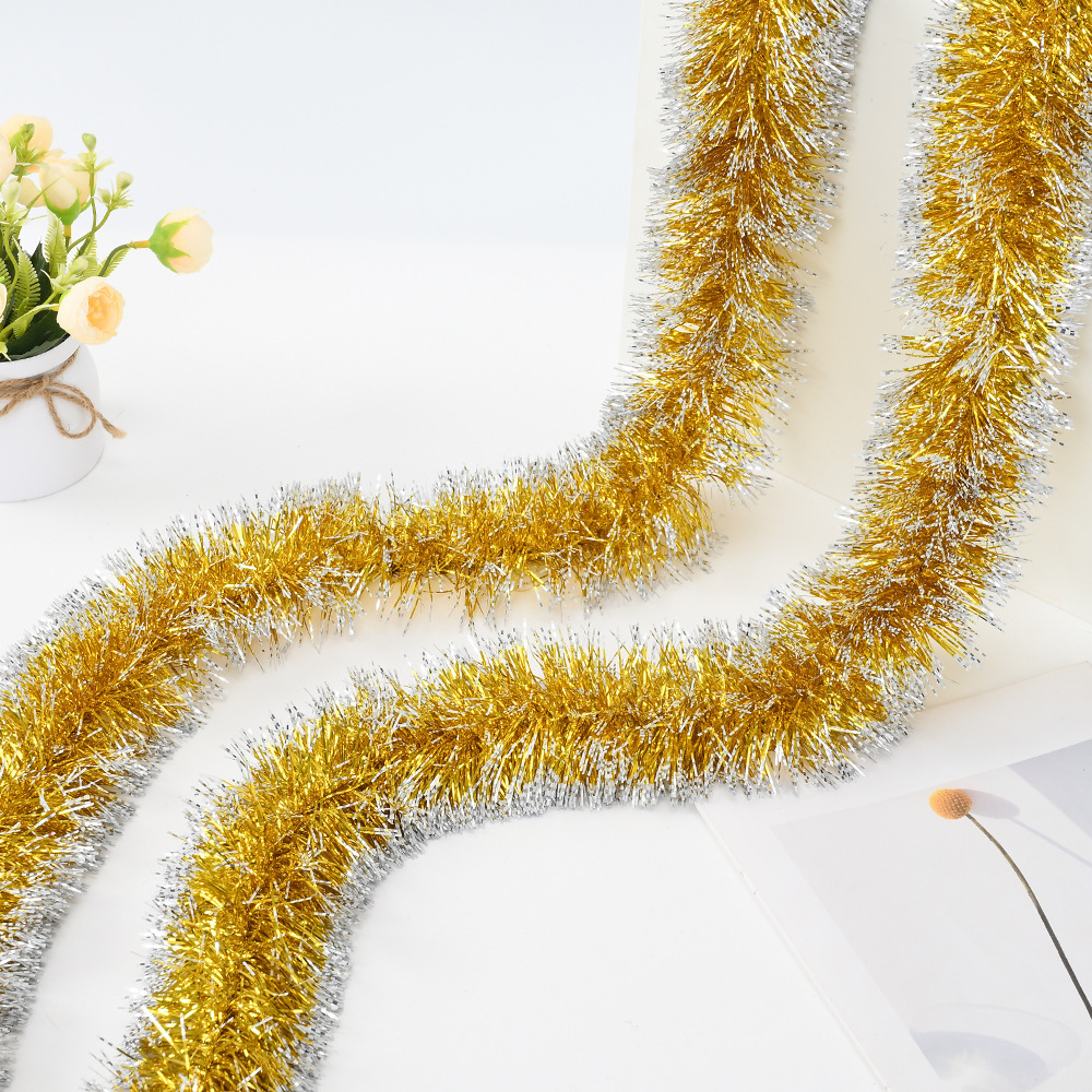 Transfronterizo de Navidad decoración de lana tira Garland cinta fiesta celebración jardín de infantes decoración tira de color 2 M
