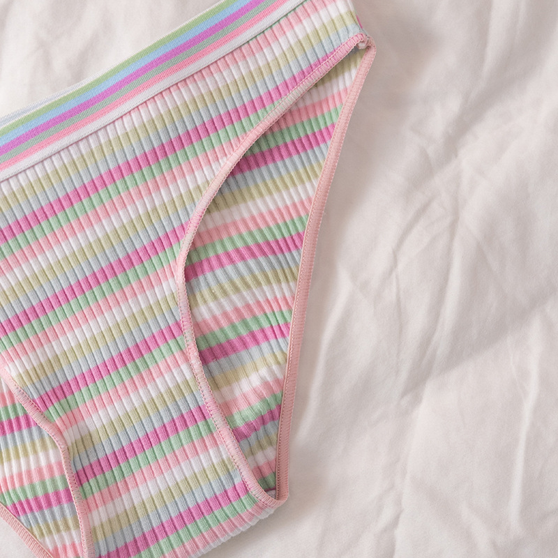 Nueva tira de color de algodón puro para mujer bragas rosadas para mujer cintura baja sexy dulce bragas al por mayor sexy cotton