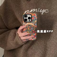 クリームイエローの優しい花14は16proリンゴ16promax携帯ケースiPhone15の新製品を適用します。