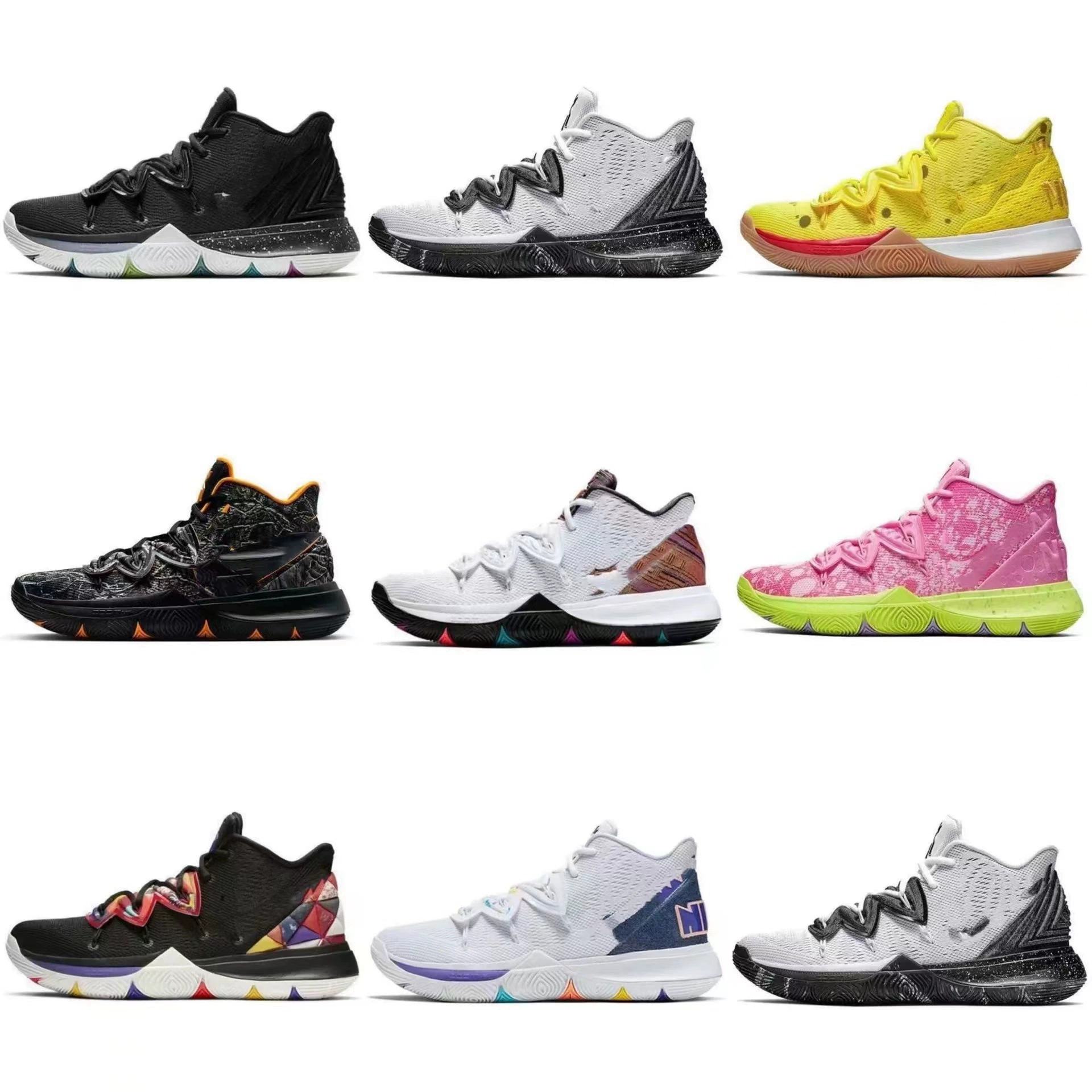 Оптовая продажа спортивной баскетбольной обуви Putian Owen 5 Smiley Spongebob Male Egyptian 7 Venom Durant 12 Warriors